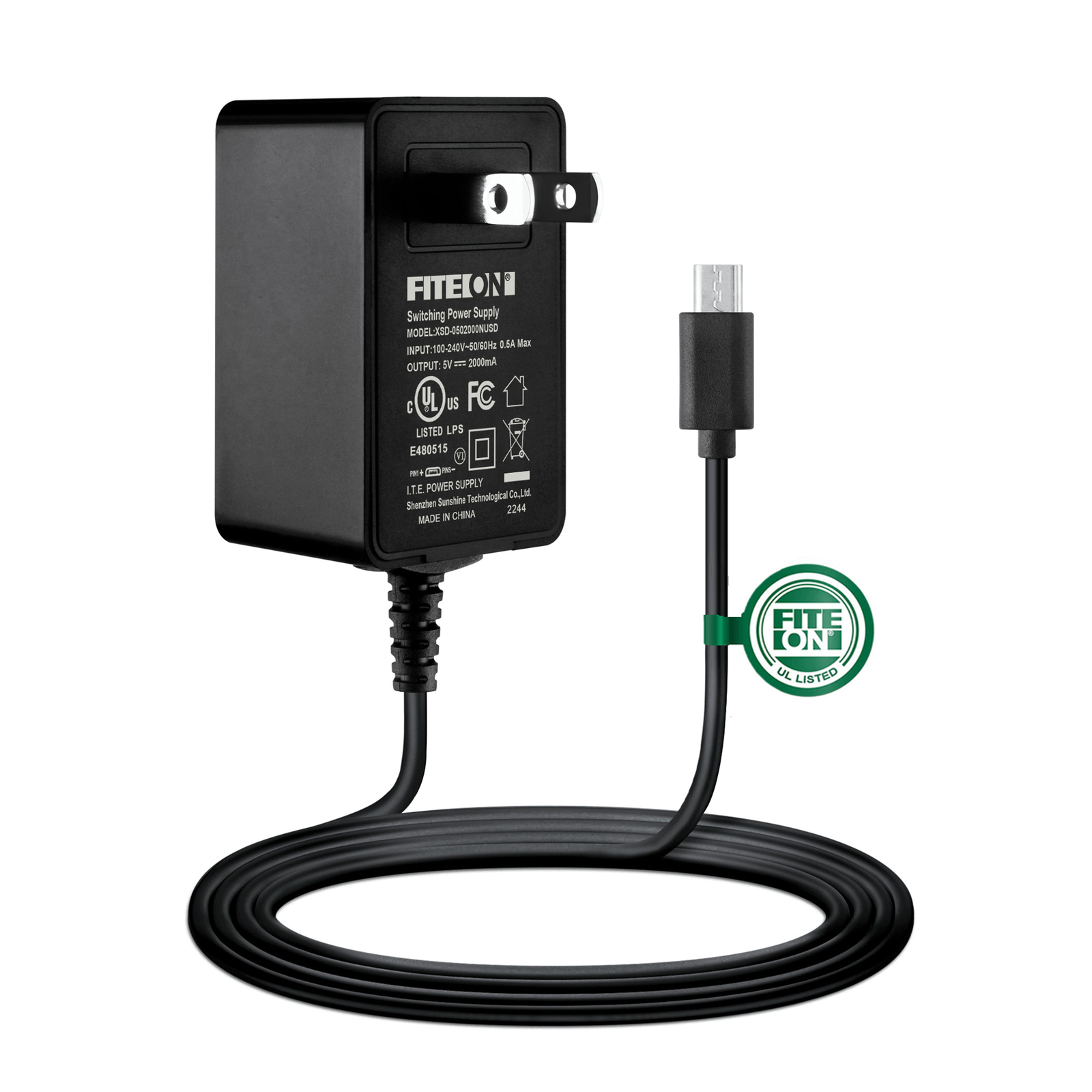 UL 5ft AC Adapter Charger For NVIDIA SHIELD 940-81761-2500-000 NX785QC16G Power