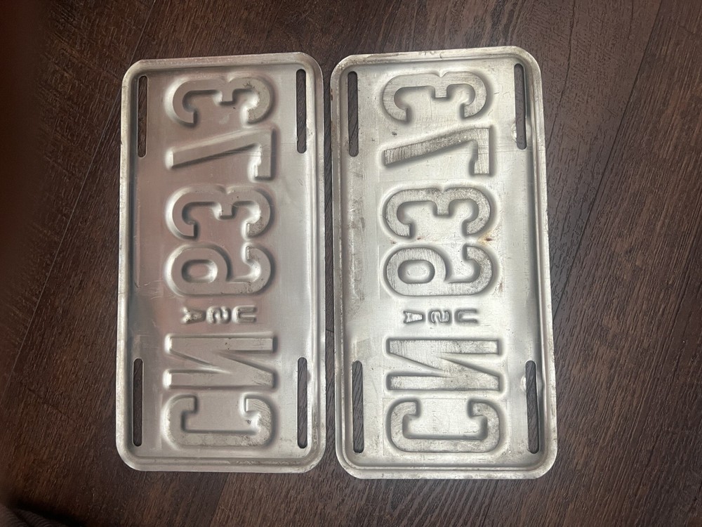 YS FORCES IN GERMANY. LICENSE PLATE PAIR. CN 6373