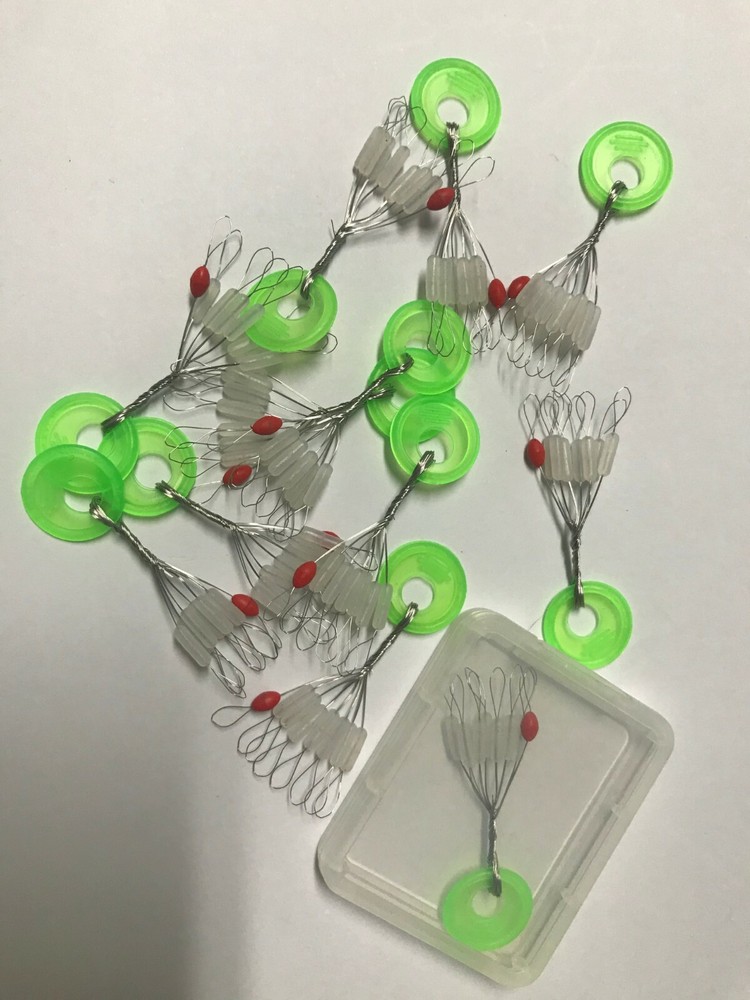 96 Fishing Columnar Rubber Float Bobber Stops Pitch Sinker M L size White