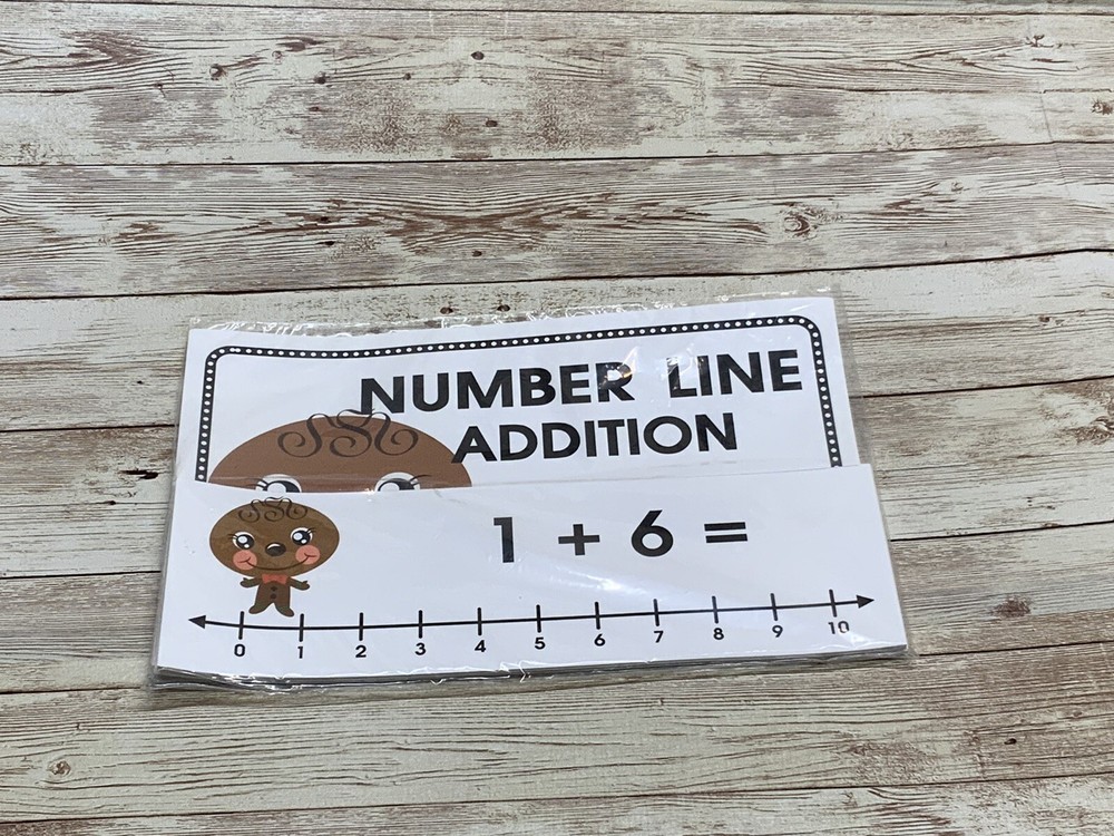 Gingerbread Boy - Themed Learning Centers - Number Line Addition Laminated