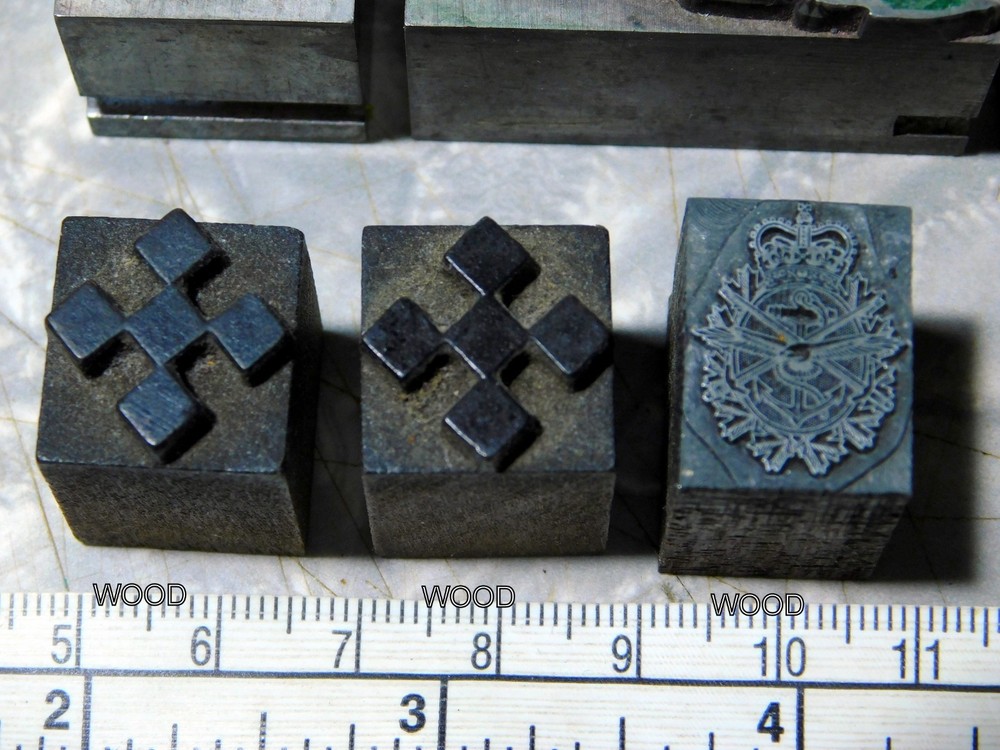 22 pieces metal printing blocks