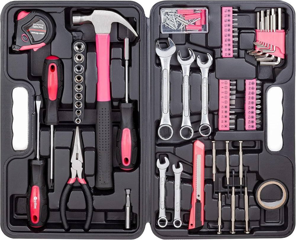 148Piece Tool Set General Household Hand Tool Kit with Plastic Toolbox Storag...
