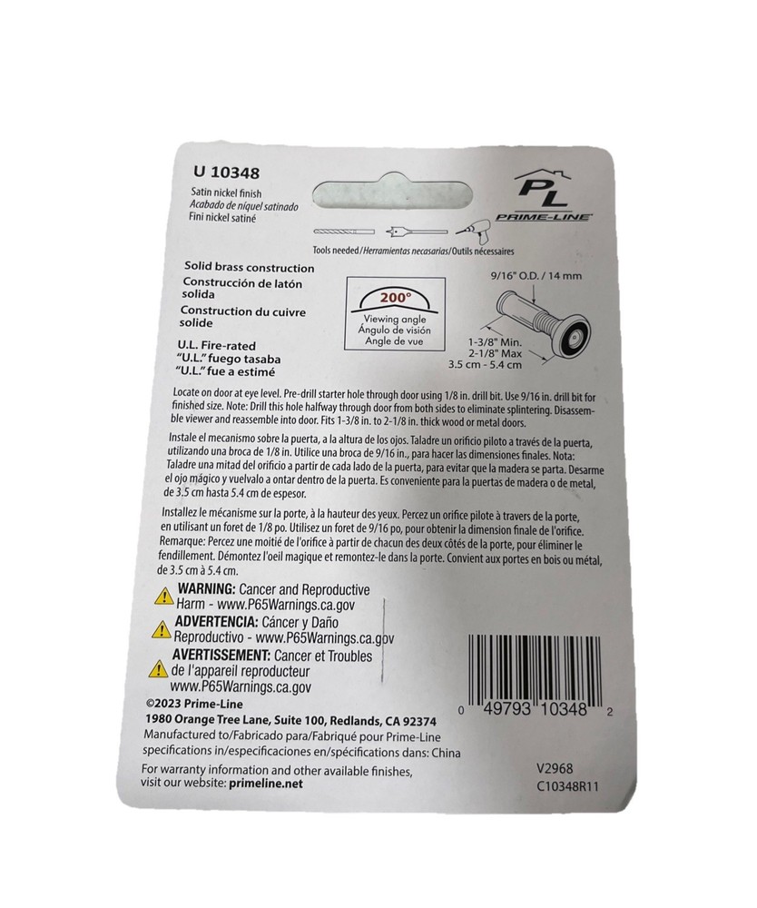 Prime Line (U 10348) 200 Door Viewer 2 Pack
