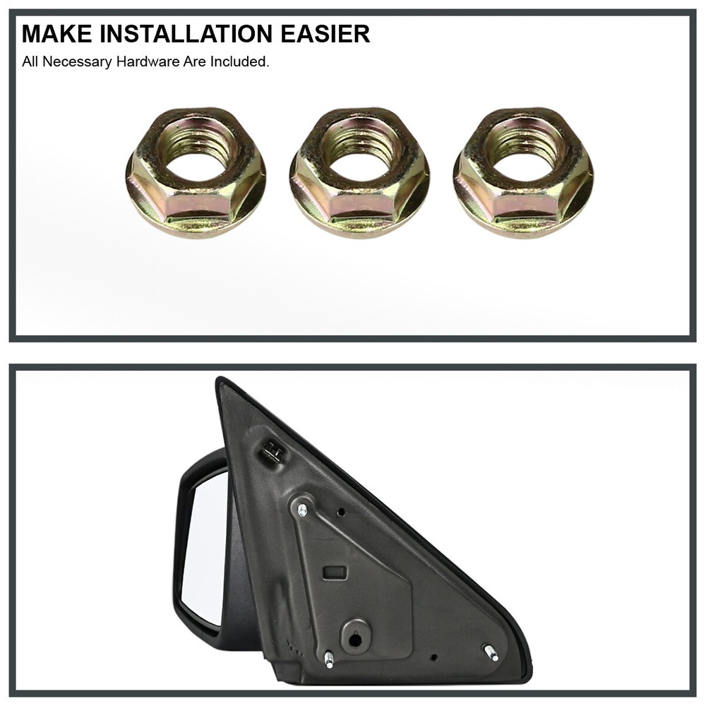 Left/Driver Side Fits 2009-2018 Dodge Ram 1500 Classic Manual Fold View Mirror