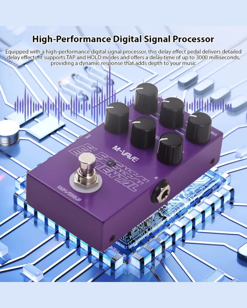 M-Vave Elemental Guitar Delay Effects Pedal / 9 Delay Effects