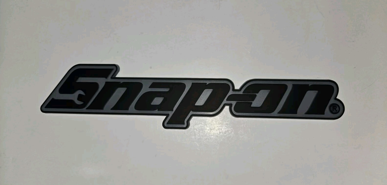2PACK SNAP ON TOOL BOX LOGO EMBLEM MATTE BLACK Plastic Badge Decal 8" NEW + GIFT