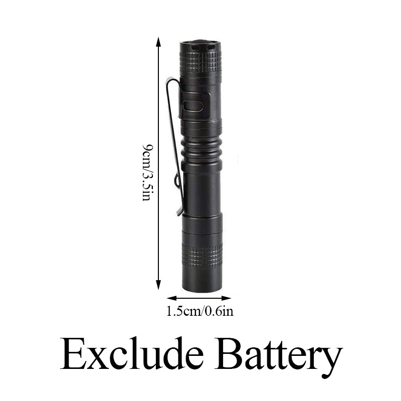 TACTICAL FLASHLIGHT SMALL LED Torch Light Mini Pen Super Bright TINY Penlight ✔