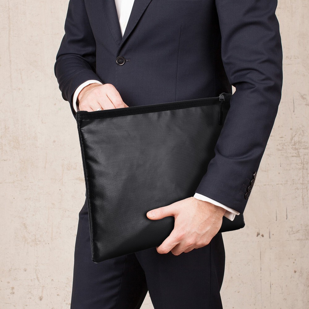 Medium Waterproof Fireproof Money Bag Document Cash Safe Valuables Storage Pouch