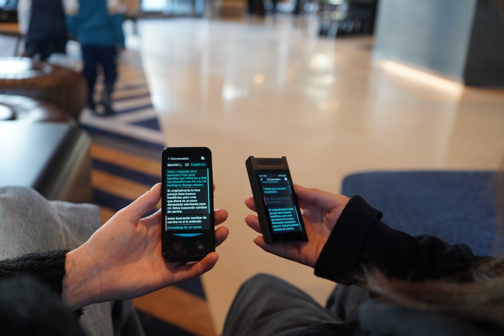 D-Pro Dual-Screen Language Translator Device, Real-Time Voice Translation Hub
