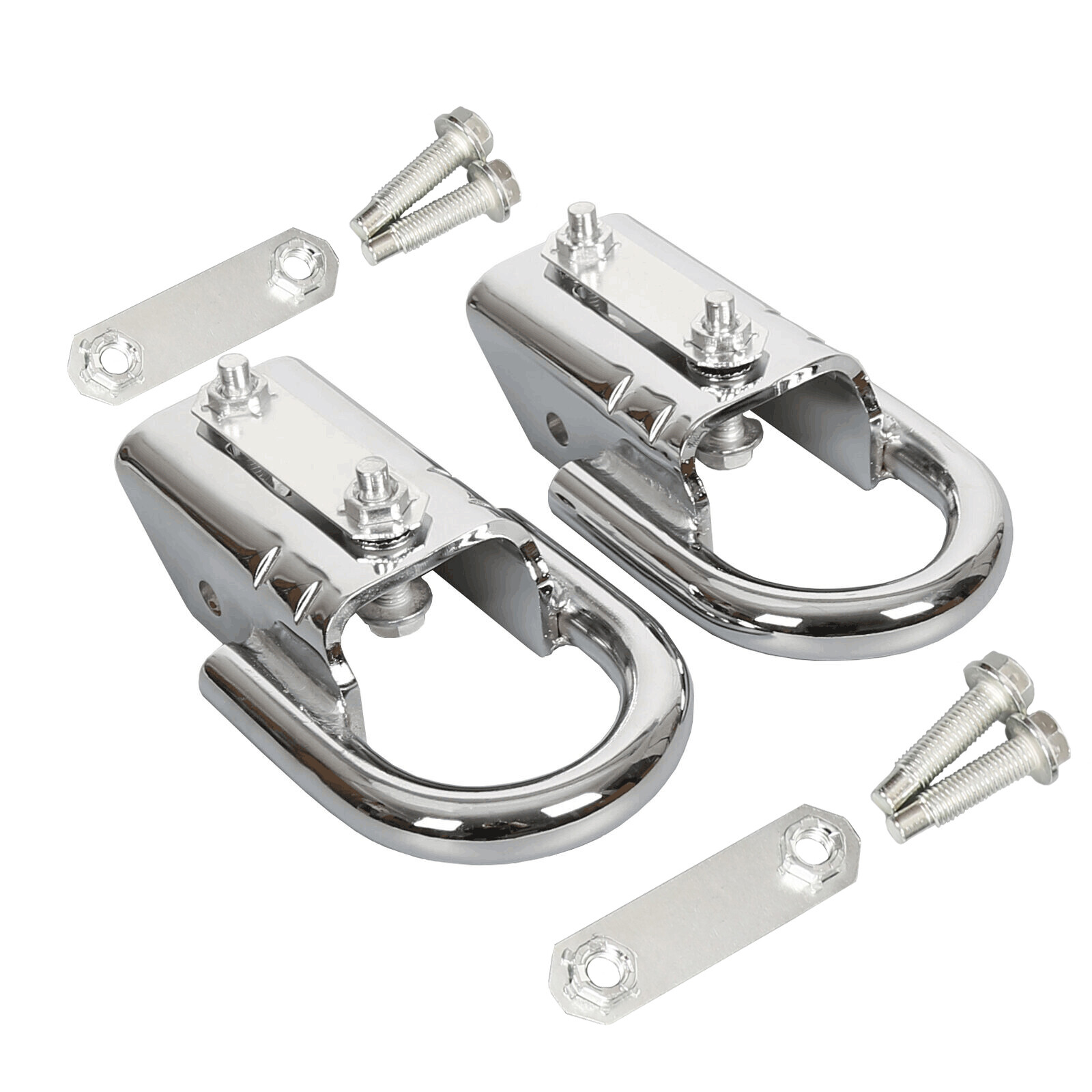 Fit For 2004-2024 2008 2009 Ford F150 F-150 Chrome Tow Hooks w/ Hardware - Pair