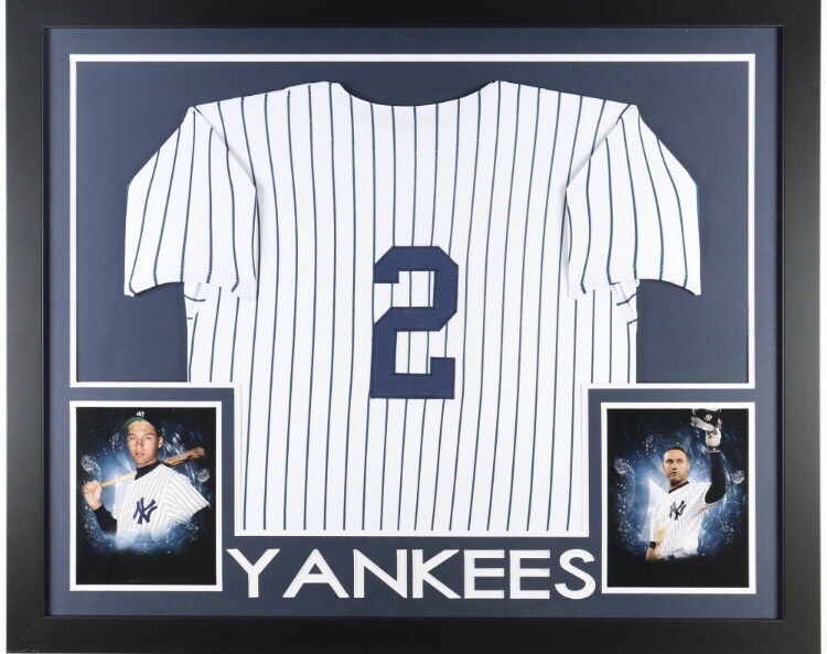 Derek Jeter Custom Framed Jersey Display Yankees