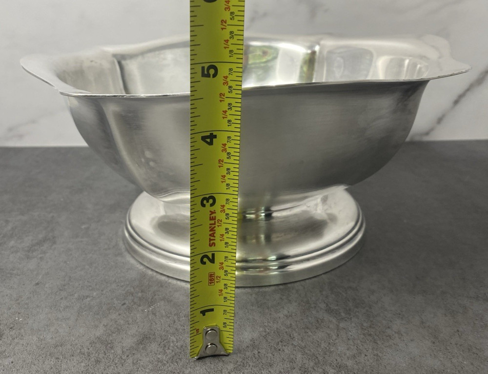 Vintage Reed And Barton Pedestal Bowl Hollowware 1110 Silver Soldered SP 10in