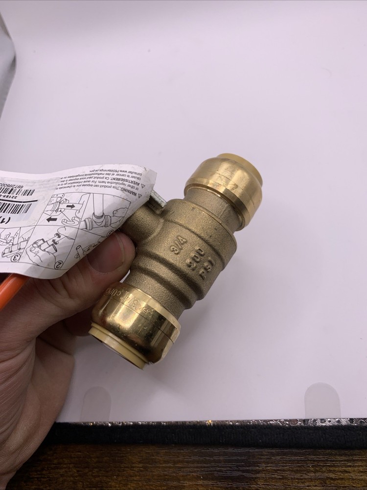 Sharkbite Brass Ball Valve Inline 3/4",19F857