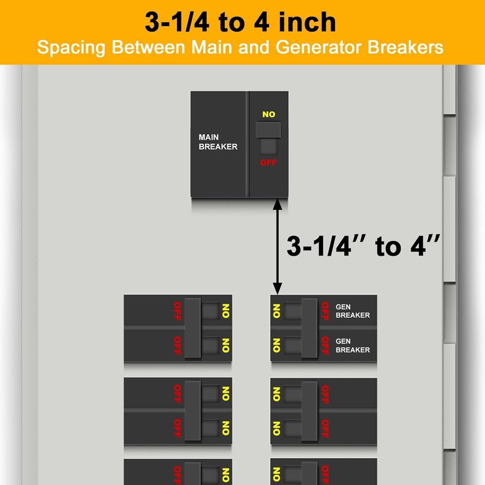 Generator Interlock Kit Compatible with Square D Vertical Main 150 or 200 amp Br