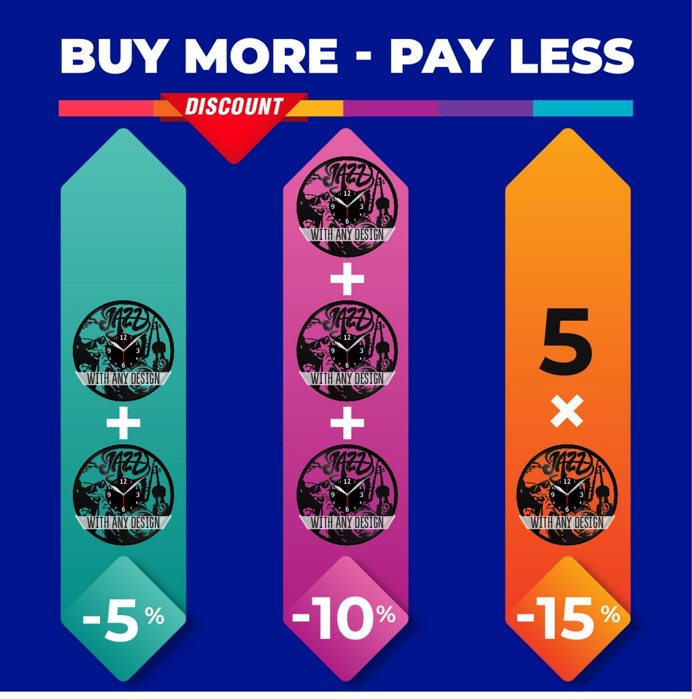 Supernatural Vinyl Record Wall Clock Decor Handmade 4131