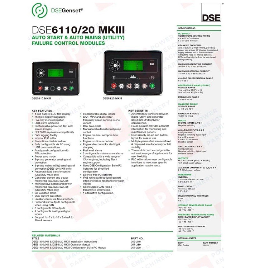 Auto Start Control Module DSE6110MKII.