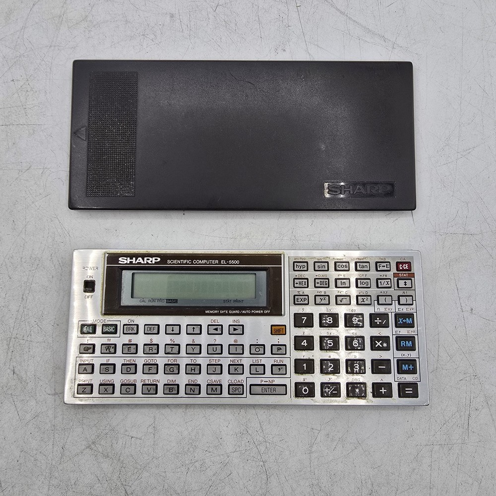 Sharp EL-5500 Scientific Calculator BASIC Computer Tested Works Needs Battery