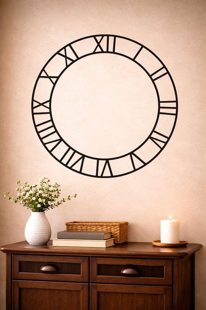 Clock Theme Wall Art Stencil for Timeless Home Decor - StencilAir
