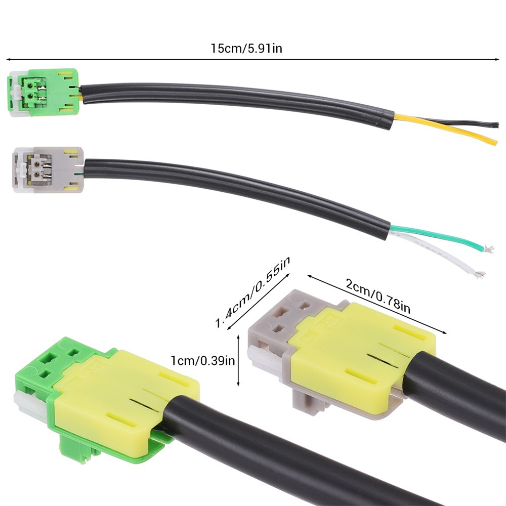2PCS Driver Clock Spring Plug Connector For 2016-2021 Honda Civic