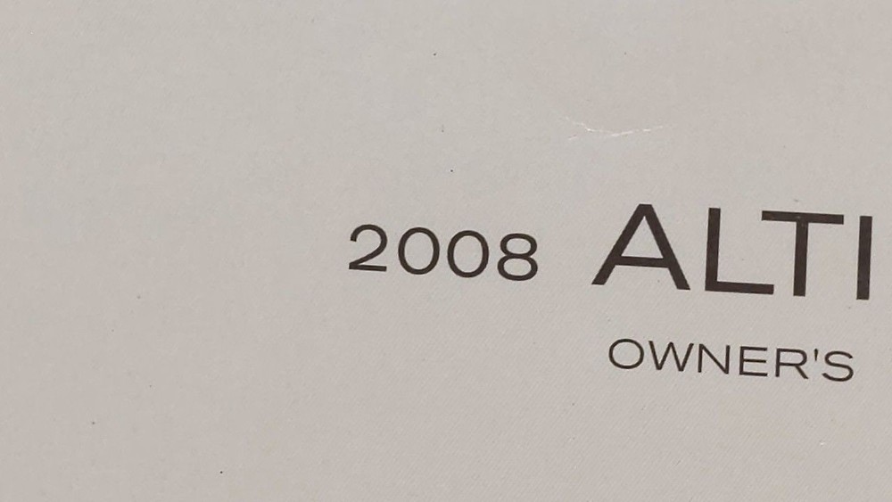 2008 Nissan Altima Owners Manual M5E4E