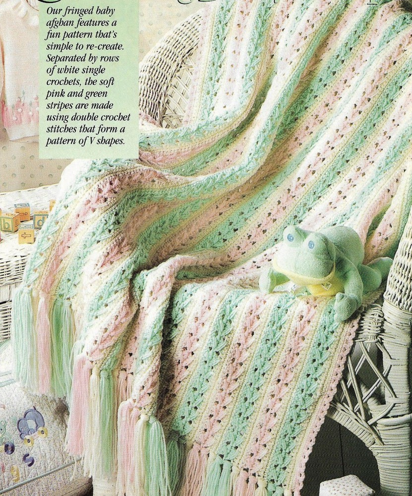 CHARMING BABY WRAP AFGHAN NURSERY DECOR CROCHET PATTERN INSTRUCTIONS