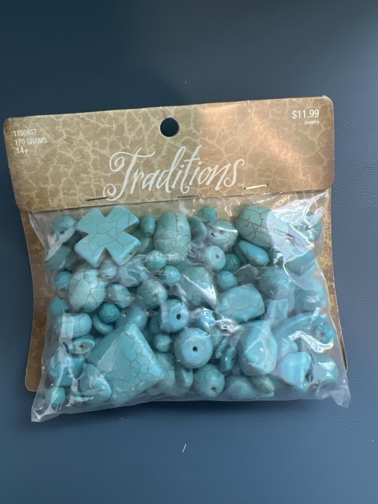 Traditions Turquoise Bead Assortment - 170 Grams (SR257)