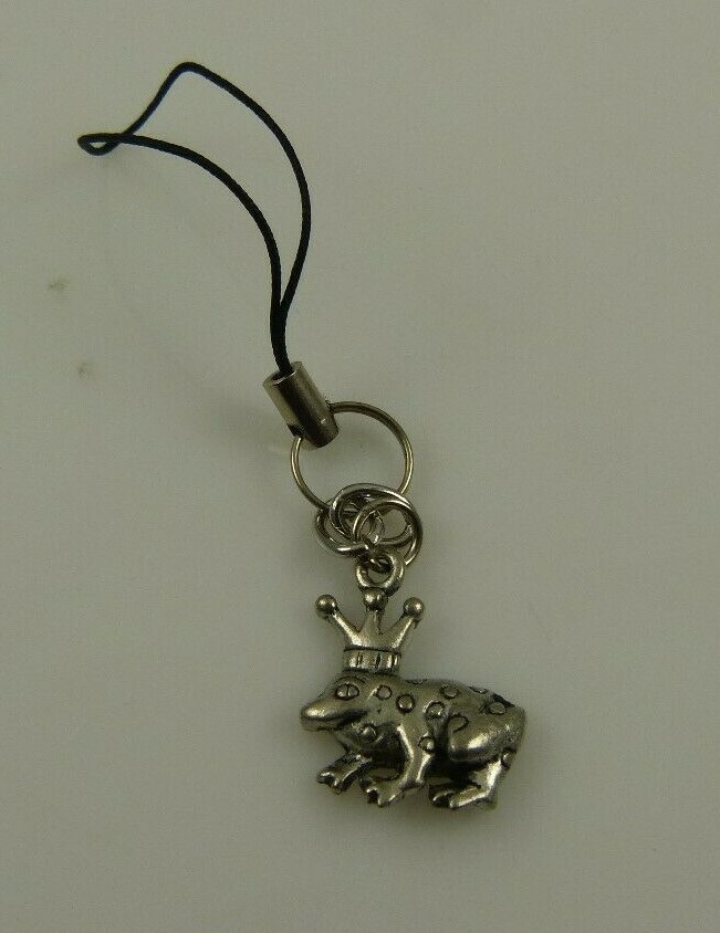 Frog Prince crown cell phone  charm or purse strap finding