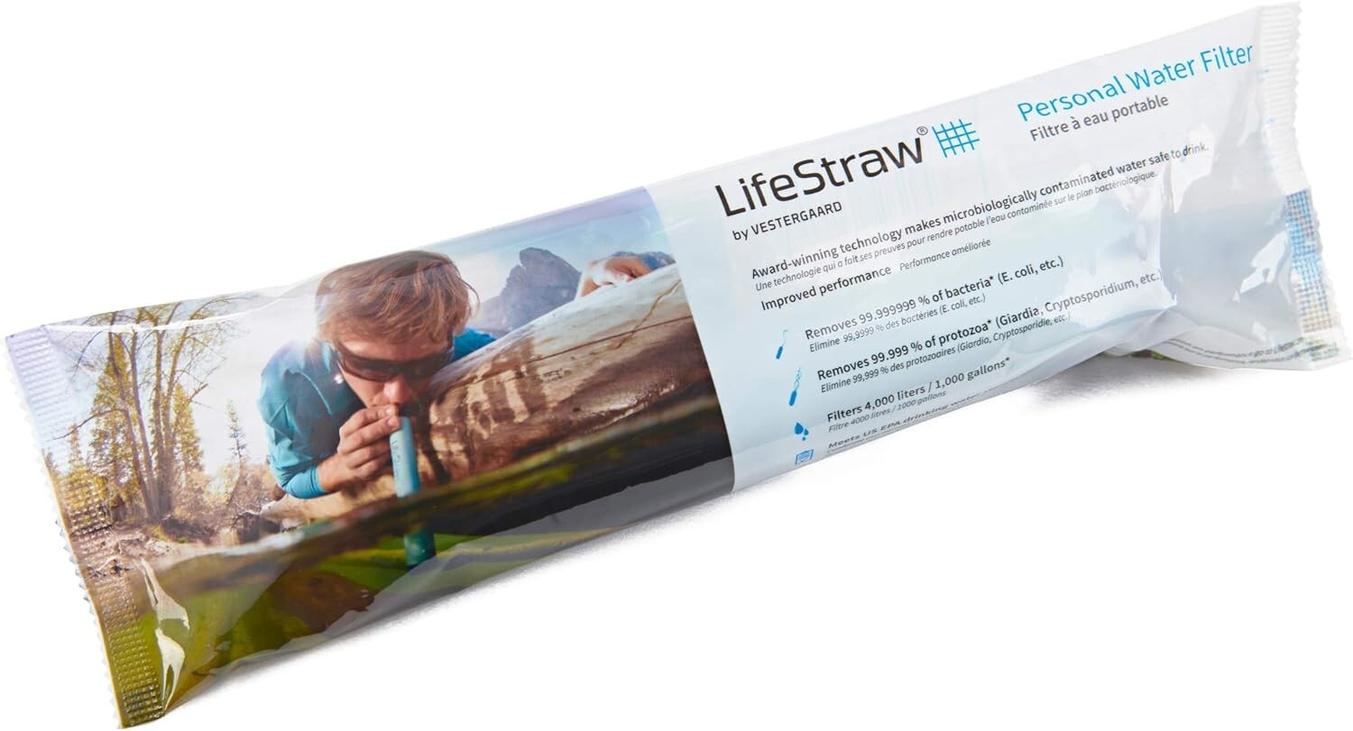 LifeStraw Personal Water Filter for Hiking Camping Travel Emergency Vestergaard