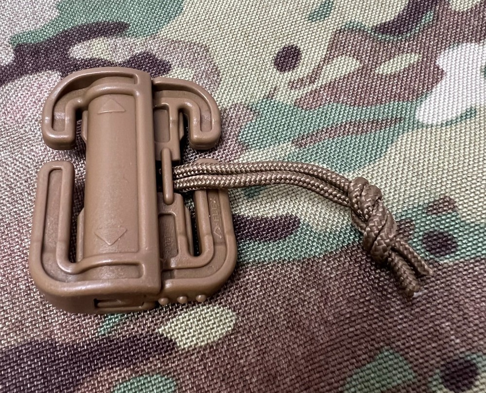 Duraflex Quick Attach Split Bar Quick Release Buckle Tubes - Single Slot Coyote