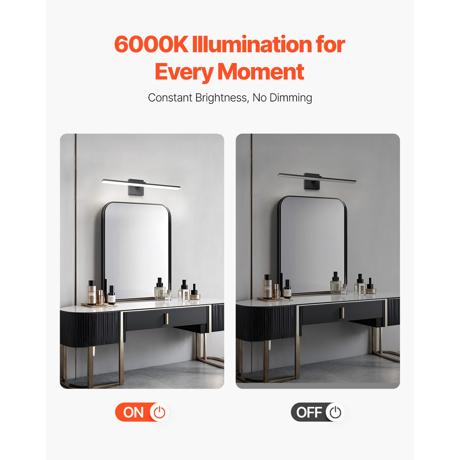 Bathroom Vanity Light Bar 24.02-Inch 18W LED Modern Light Fixture Over Mirror