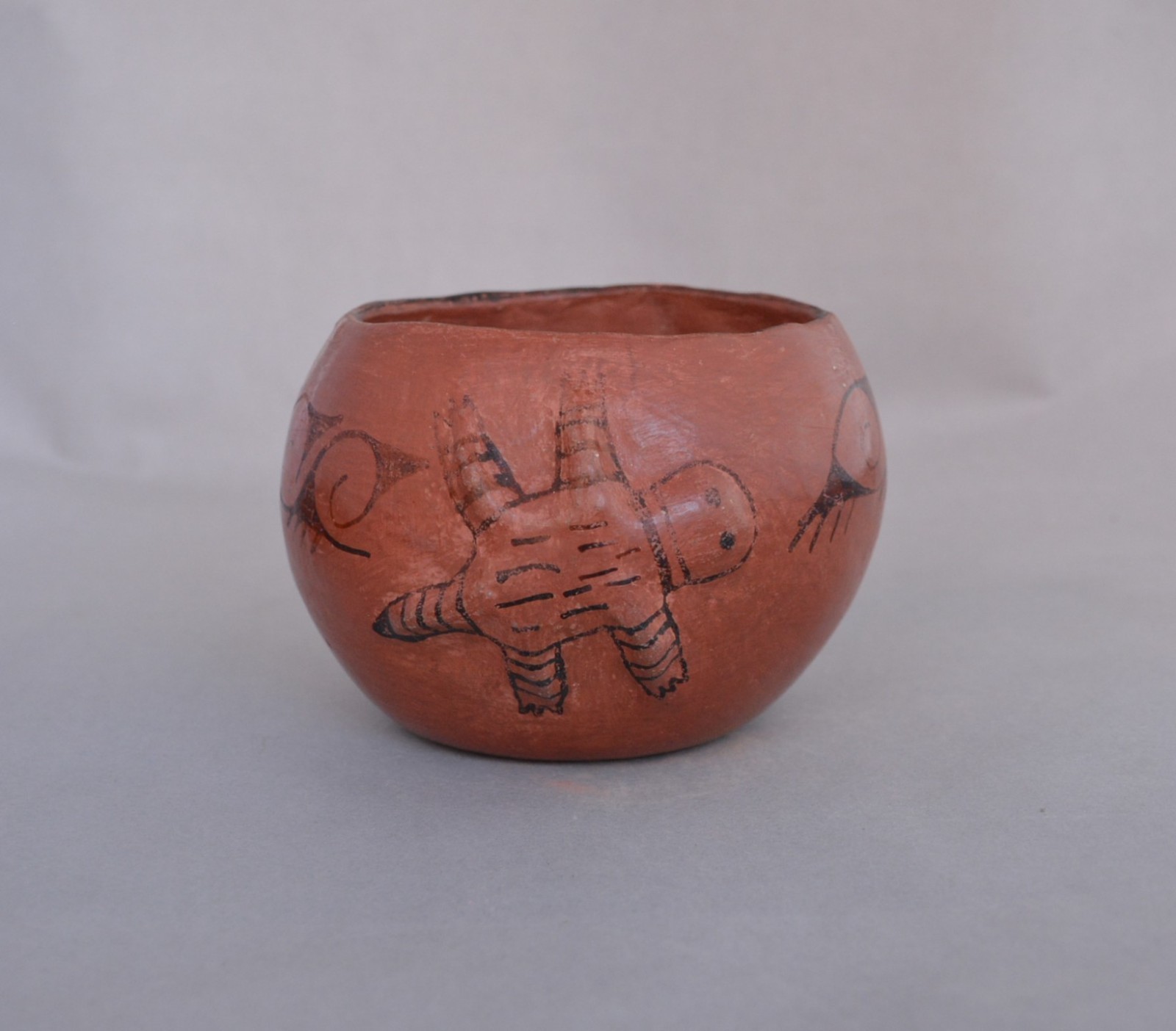 Vesta Bread (1912-1976) - Vintage Redware Maricopa Pot Bowl - Lizards Rain