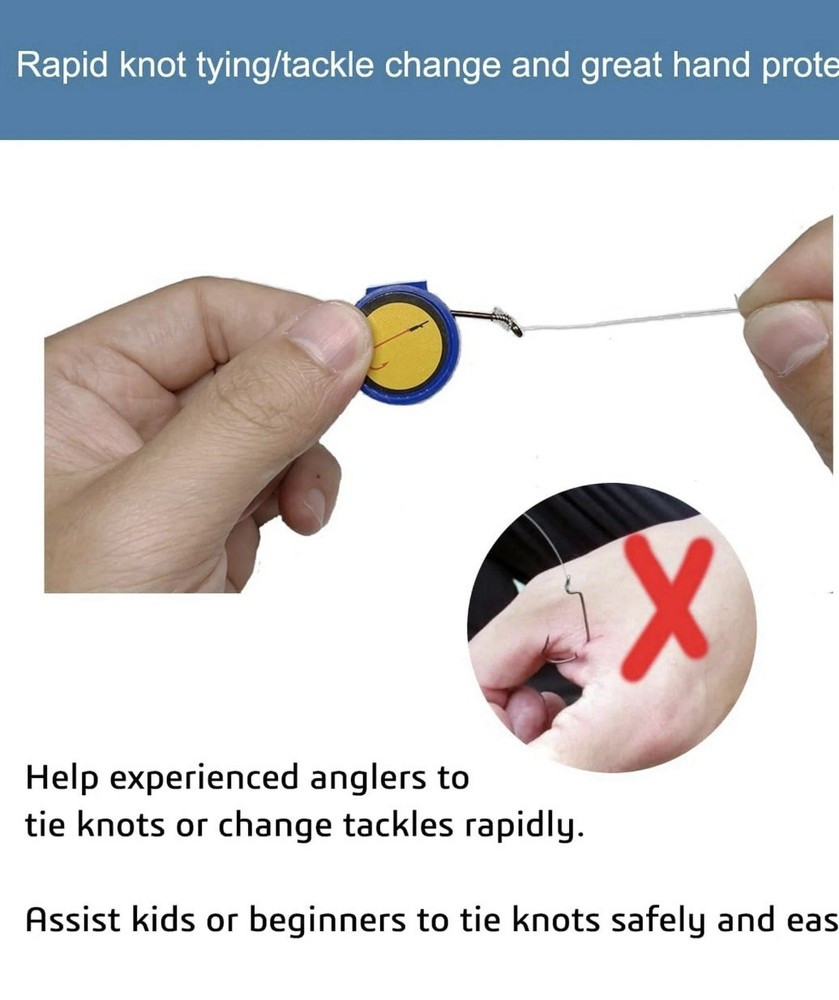 Fishing Knot Tying Tool, 4 Pack Hook Covers for Easy Tying - A0195