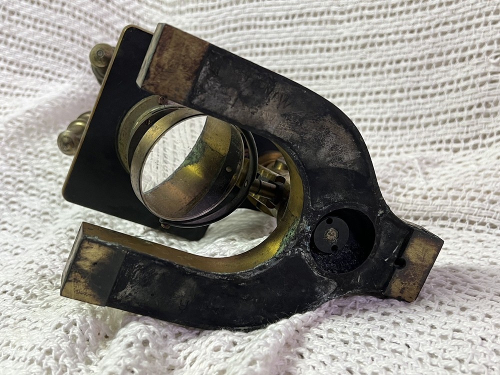 Antique Bausch & Lomb Early Microscope Solid Brass !!LOOK!!