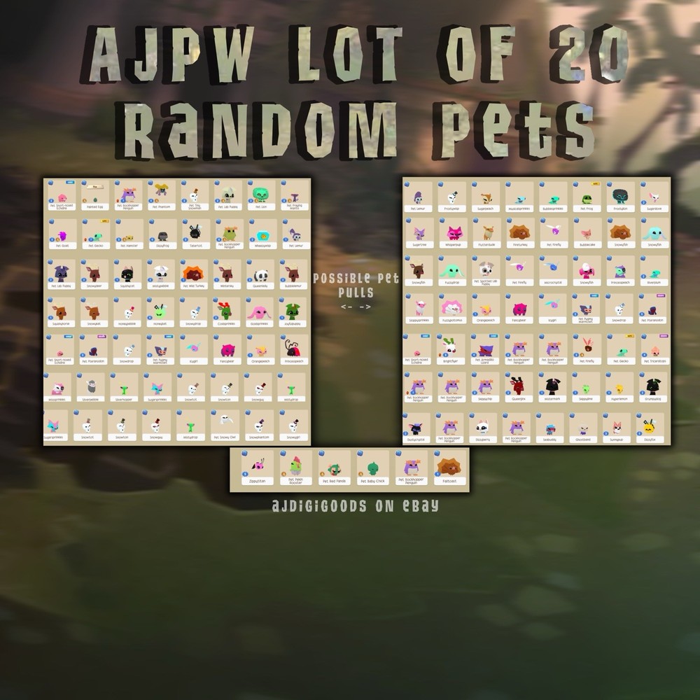 Animal Jam Play Wild AJPW 20 Random Pets Lot - Read Description