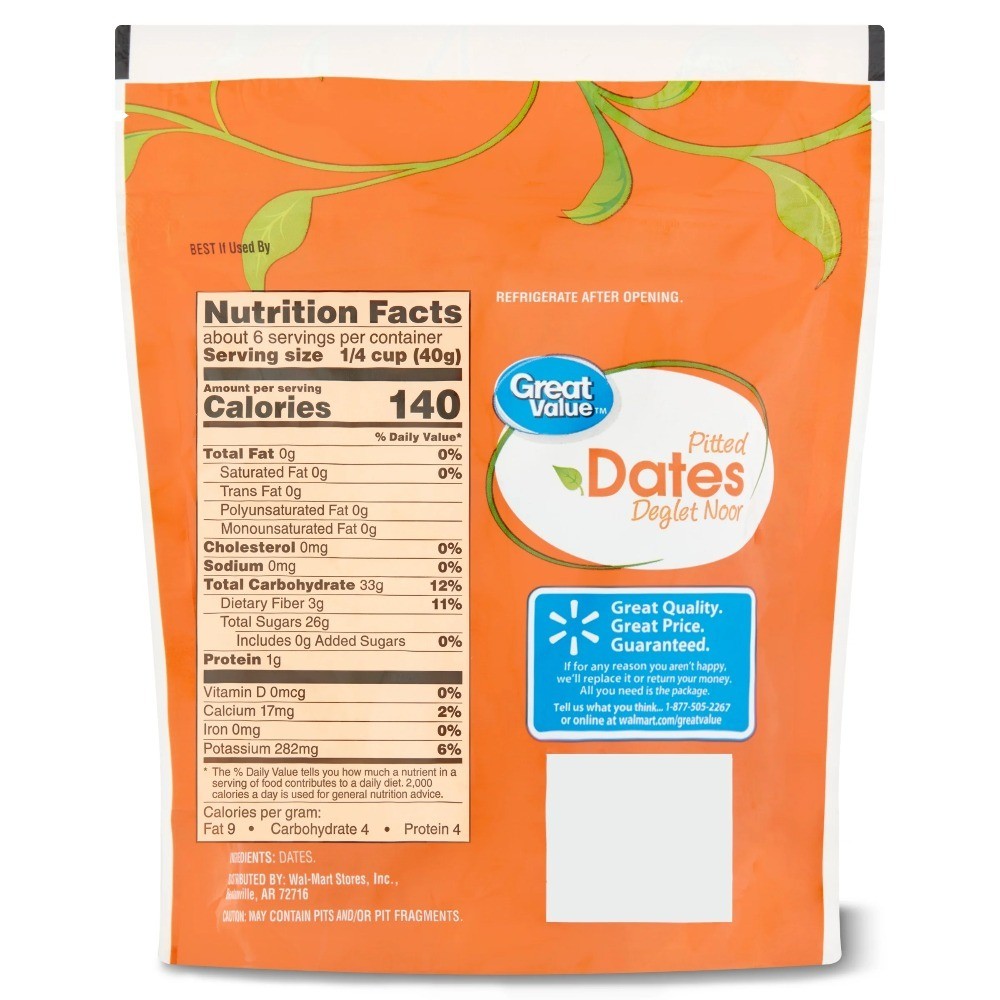 (3 pack) Pitted Deglet Noor Dates Dried Fruit, 8 oz