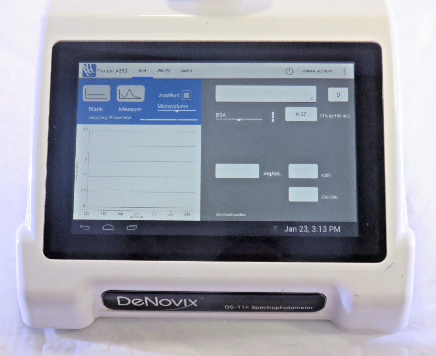 DeNovix DS-11+ Spectrophotometer, For Parts/Repair