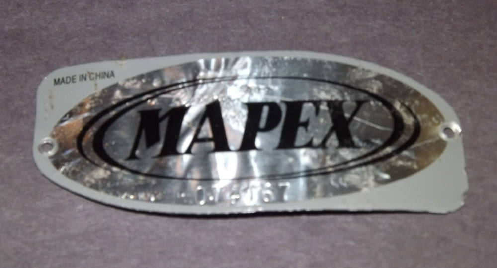 Mapex Drum Badge with Serial Number (78)