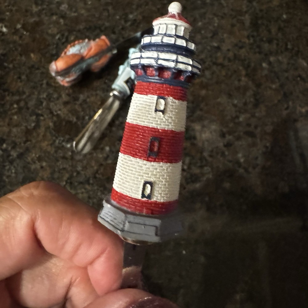 3 Nautical Theme Cheese Spreader (2) (1) Olive Fork Crab Lighthouse Crab Pails