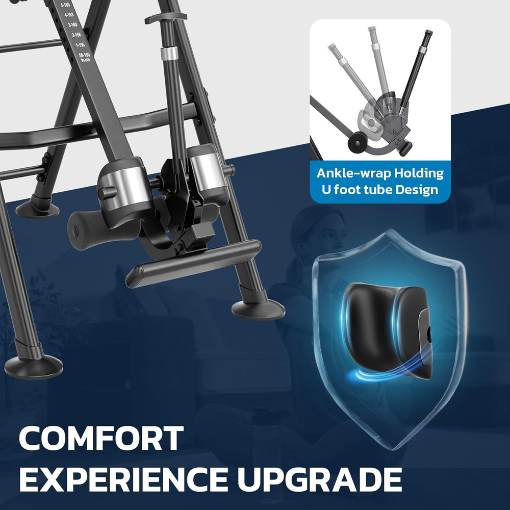YOLEO Gravity Inversion Table for Back Pain Relief 2026 New Inversion Table W/Lu