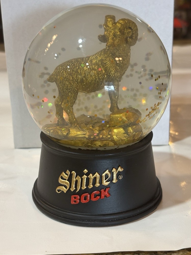 Shiner Bock Beer Snow Globe