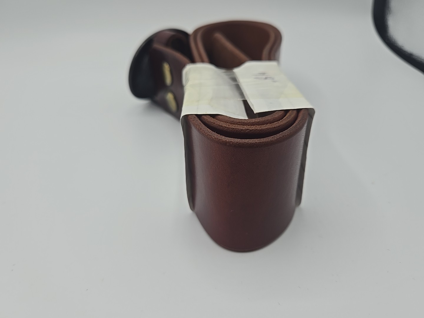 Replica Civil War Reenactment Confederate Belt Plate Brown Leather Belt Size 48