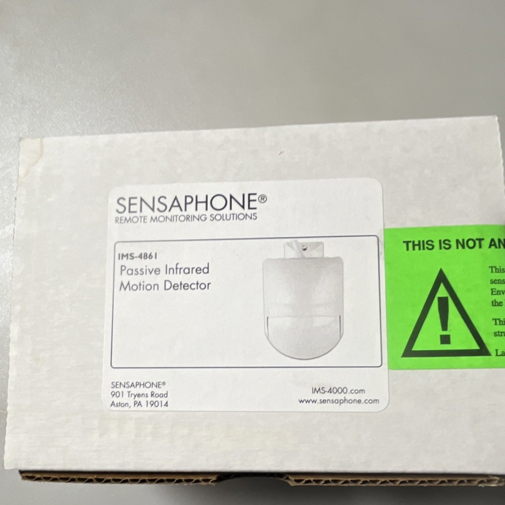 Sensaphone IMS-4861 Passive Infrared Motion Detector Indoor Only White