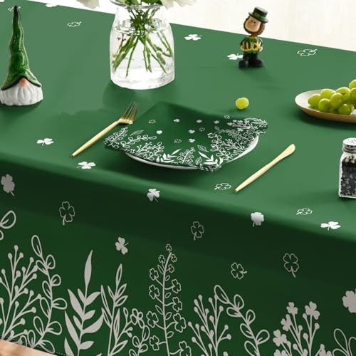 St. Patrick's Day Tablecloth 60×120 Inch 60" x 120" (Rectangular) Green