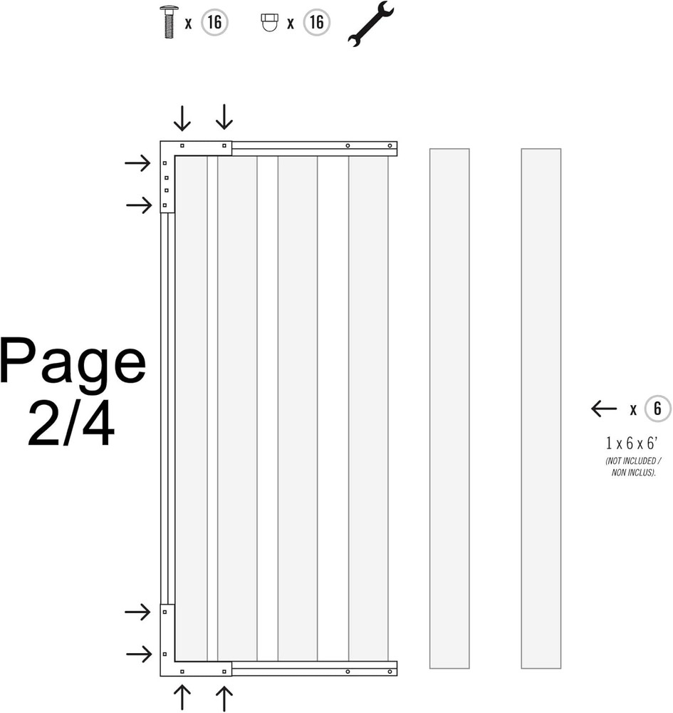 PRO6 (Pro 6) Gate Frame, Black
