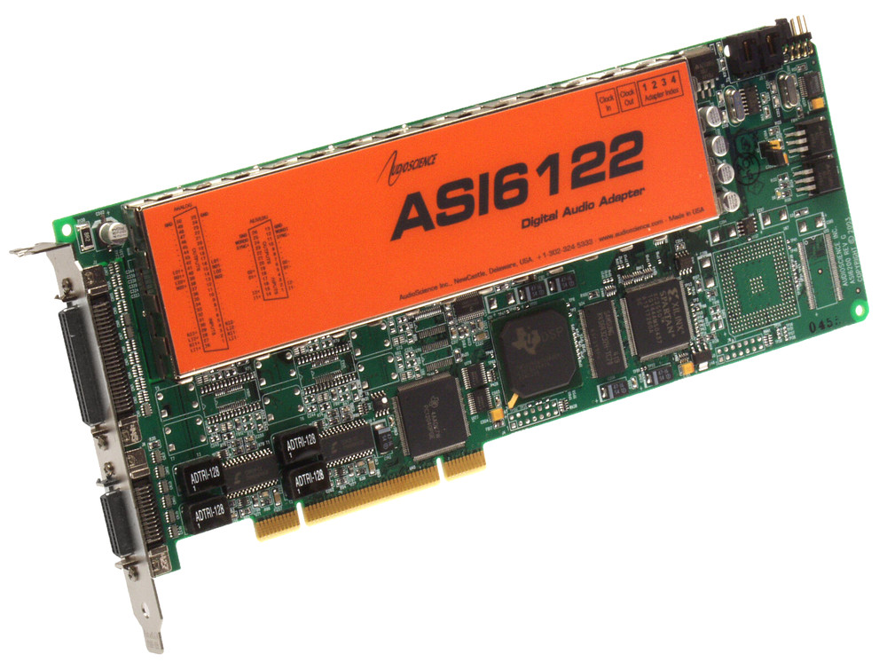 AudioScience ASI6122 Multichannel AES & Balanced Analog Broadcast PCI Sound Card