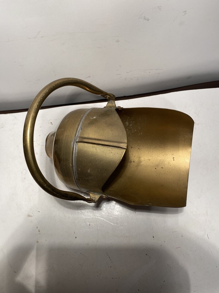VTG Solid Brass Ash Scuttle Bucket For Fireplaces Excellent Condition 8” L B2