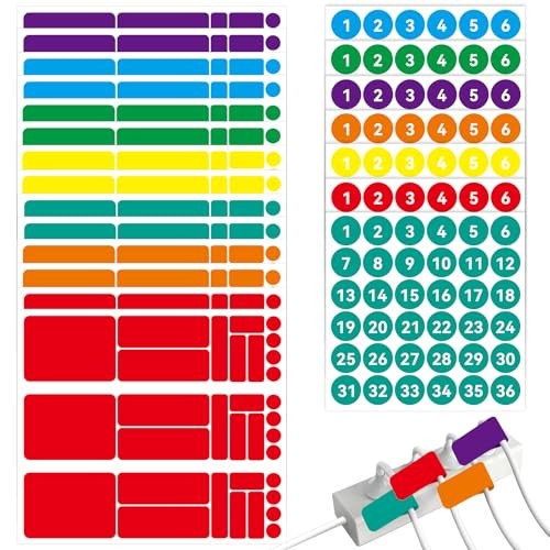 21 Sheets Color Coding Labels Classroom Laptop Label for Organization