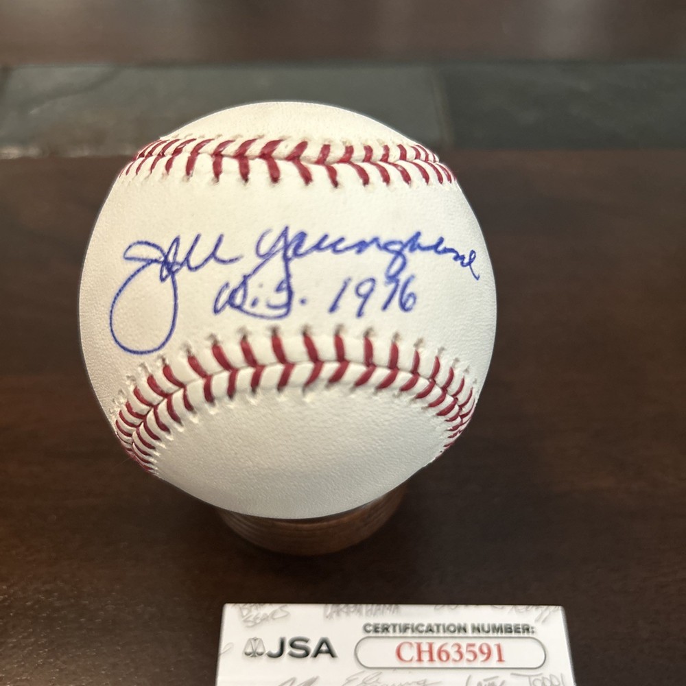 Joel Youngblood Signed Baseball. JSA. WS 1976