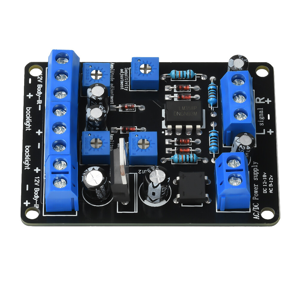 AC9-12V DC12-18V Pre-amplifier VU Level Meter Driver Board DB Level Meter Driver