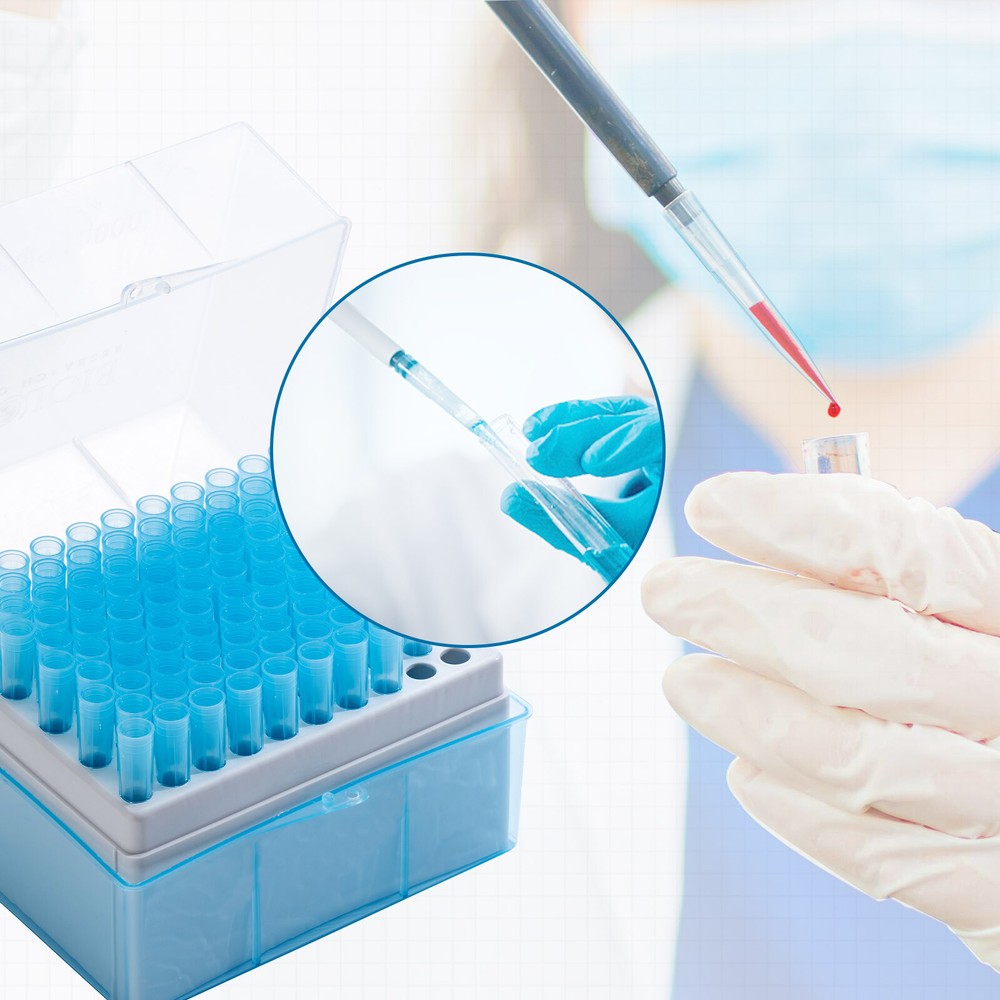 1000μl Pipette Tips, Sterile, Rack, 960/Pack, 9600/Case